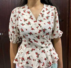 Floral Peplum Blouse