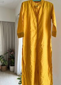 Elegant Yellow Cotton Kurta