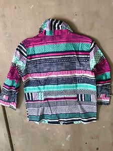 Colorful Striped Zip-Up Jacket