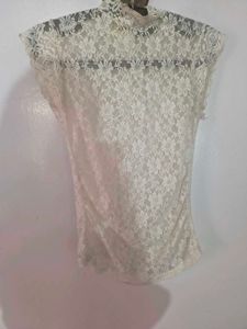Elegant Lace High Neck Top