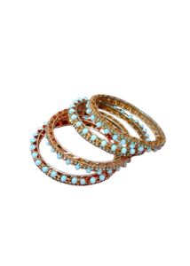 combo Elegant Pearl &amp; Stone Bangles