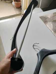 Set of 2 Sturdy Black Clothes Hangers
