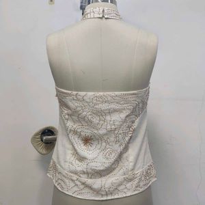 Embellished Halter Neck Top