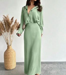 Sage Green Satin co-ords set