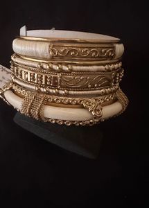 Vintage Ivory Resin Bangles