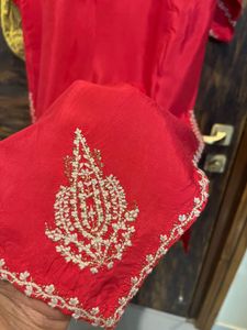 Vibrant W Kurta with unique Embellishments