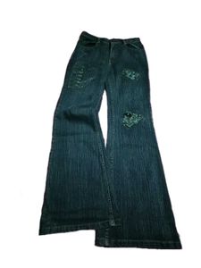 RARE VINTAGE COWBOY DISTRESSED BELL BOTTOM JEANS