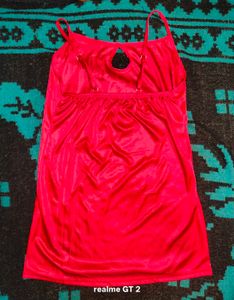 Satin Cami Nightdress - Yellow &amp; Pink