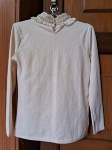 Women's Korean Pearl Neck Top