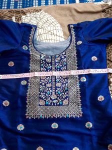 beautiful royal blue Afghani pant set