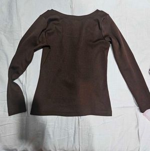 Brown Long Sleeve Top
