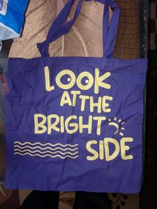 Vibrant Purple Tote Bag: Look at the Bright Side