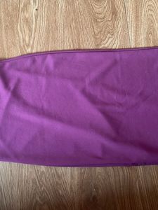 Strapless Purple Wrap Midi Dress