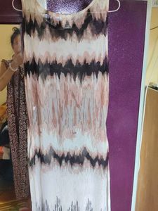 Abstract Print Sleeveless Dress