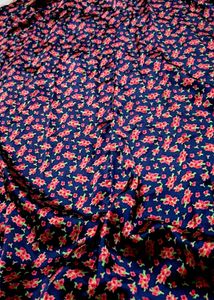 #Navy Blue Floral Print lhnga