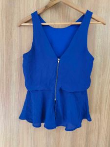 Chic Blue Layered Tank Top