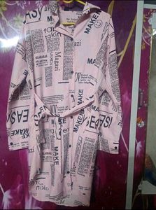 Newspaper Print Shirt Dress