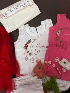 Handmade Eid Mubarak Kurta Set