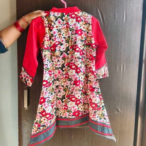Stylish Floral Print Kurta &amp; Pajama