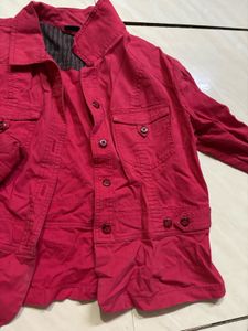 Westbound Red Button-Down Jacket (M)