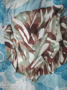 Abstract Print Button-Up Shirt