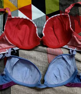 💜99Rs SALE💜Two-Pack Bras: Gingham &amp; Blue