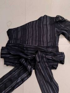 Stylish One-Shoulder Striped Top