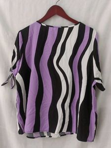 Striped Cold Shoulder Top
