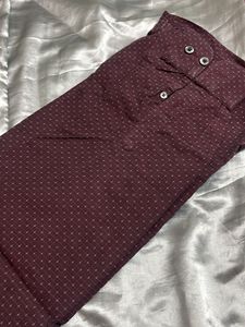 Men's Elite Burgundy Patterned Shirt