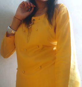 Yellow Kurti And Lower