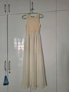 Elegant Lace Top Maxi Dress