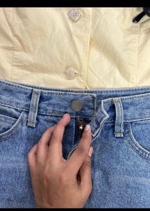 Denim mini skirt