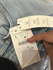 ZARA Denim Midi Skirt size L