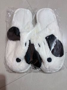 Cute Cow Print Plush Slippers