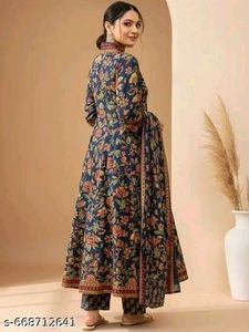 Beautiful Floral Print Kurta Set with Dupatta
