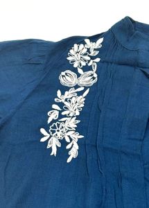 Elegant Embroidered front open Top