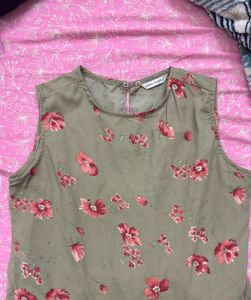 Floral Print A-Line Midi Dress