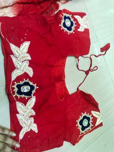 Stunning Red Lehenga Choli with Embellishments