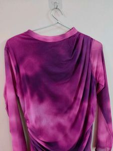 Purple Tie-Dye Bodycon Dress