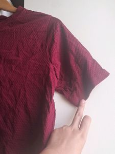 Zudio Very Beautiful Maroon Crop Top