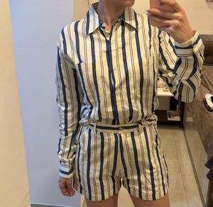 Hww Stripe Shirt &amp; Shorts Coord, New