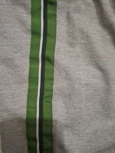 grey baggy nobero sweats with green lining