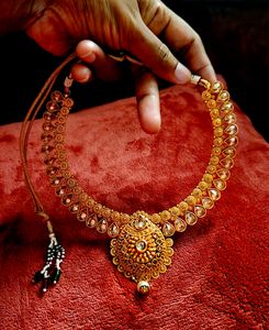 Gold Plated Necklace With Out Earrings