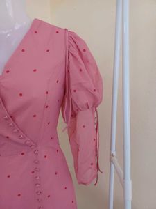 Cute Pink Polka Dot Dress