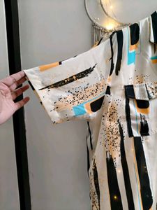 Artistic Print Button-Up Shirt 5XL