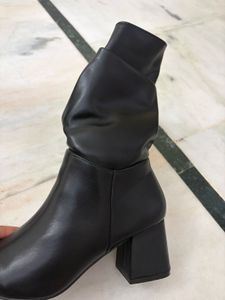 Stylish Black Heeled Boots
