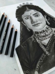 Handmade Charcoal Portrait Art
