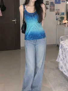 Blue Ombre Sparkle Camisole Top