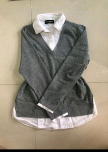 Layered V-Neck Sweater