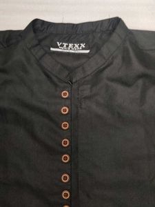 VTEXX Men's Black Kurta Shirt